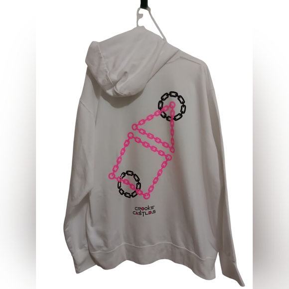 *CROOKS AND CASTLES* PINK+BLACK HOODIE 🩷🖤🤍🖤🩷 - Picture 2 of 3